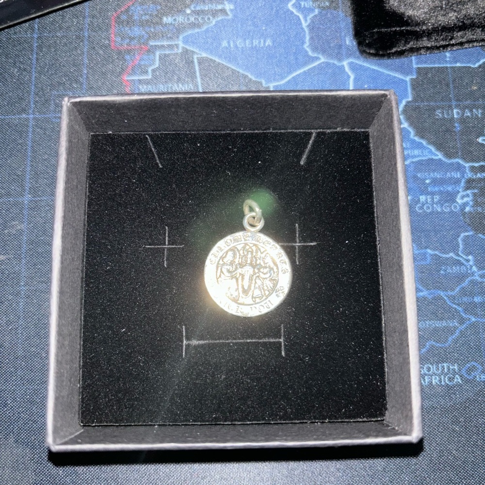 Chrome Hearts “F* You” Saint Benedict Silver Pendant